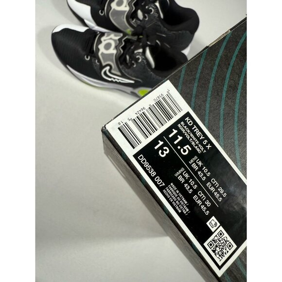 New Men’s Size 11.5 - Nike KD Trey 5 X Black Volt DD9538 007 - Picture 10 of 10